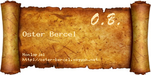 Oster Bercel névjegykártya